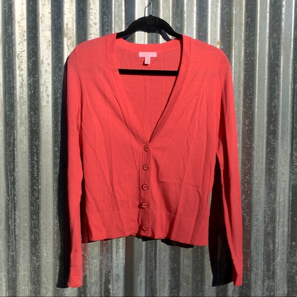 Lilly Pulitzer Melody Cardigan,sz S/M, Watermelon - Picture 2 of 6